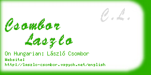 csombor laszlo business card